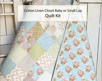 Quilt Kit - Cottage Linen Closet Baby/Small Lap Quilt Kit - QUILT KIT