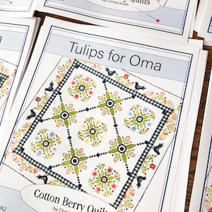 Tulipani per Oma Modello PDF - Scarica PDF - Modello trapunta applique - Modello trapunta