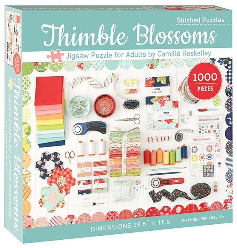 Thimble Blossoms Jigsaw Puzzle by Camille Roskelly One Puzzle 1000 pieces image 1