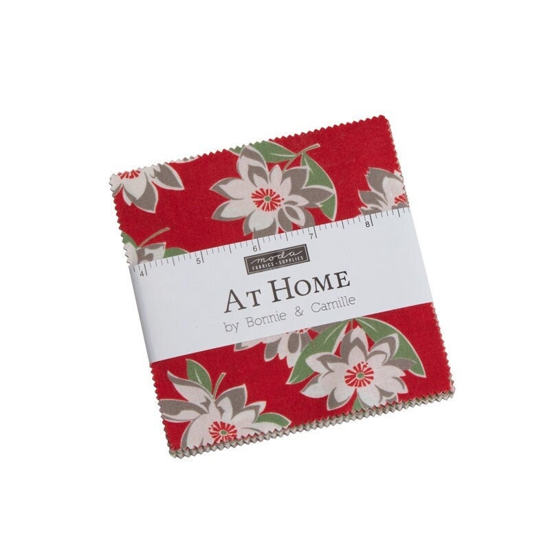 At Home Cream Red 55203 16 Moda by Bonnie and Camille Sold 