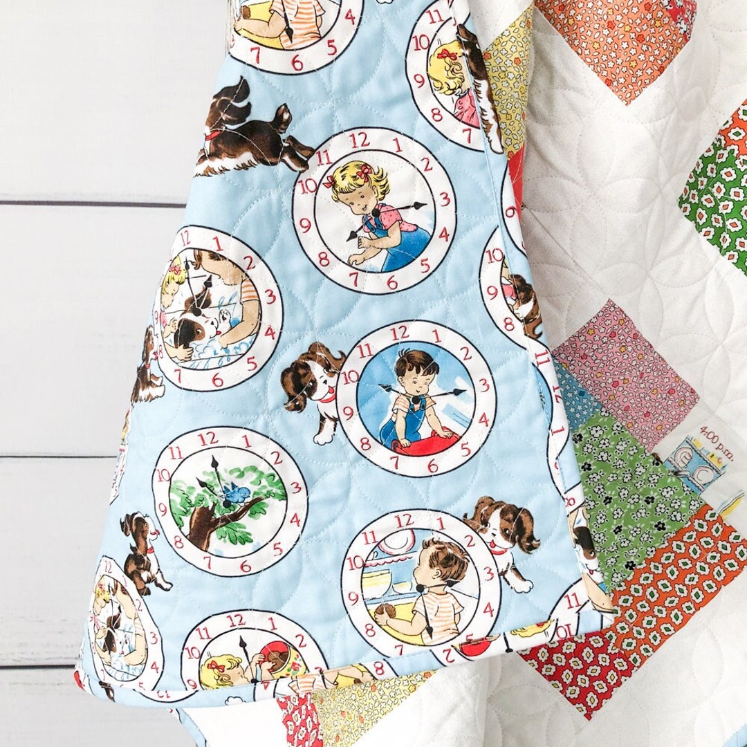 Vintage Style Baby Quilt - Patchwork Print Crib Quilt (35" X 35") - Etsy