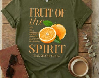 Fruit Of The Spirit, Galatians 5 22 23, Love Joy Peace Self Control, Orange Design, Christian Symbolism, Teen Baptism Gift, Bible Verse Sign