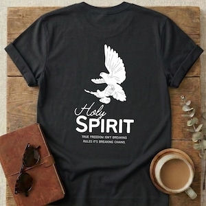 Holy Spirit Dove back, Come Holy Spirit, Popular Christian Statement, Spirit of the Lord, Devine Mercy, Made To Worship Godparent Gift