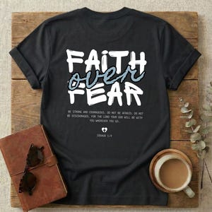 Mens Christian Gift, Jesus Christ Shirt, Bible Verse Design, Armor of God Shirt, Shield of Faith, Trust In The Lord because God Is Greater