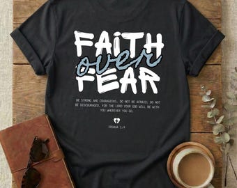 Regalo cristiano para hombre, camiseta de Jesucristo, diseño de versículo bíblico, camiseta de la armadura de Dios, escudo de la fe, confía en el Señor porque Dios es más grande.