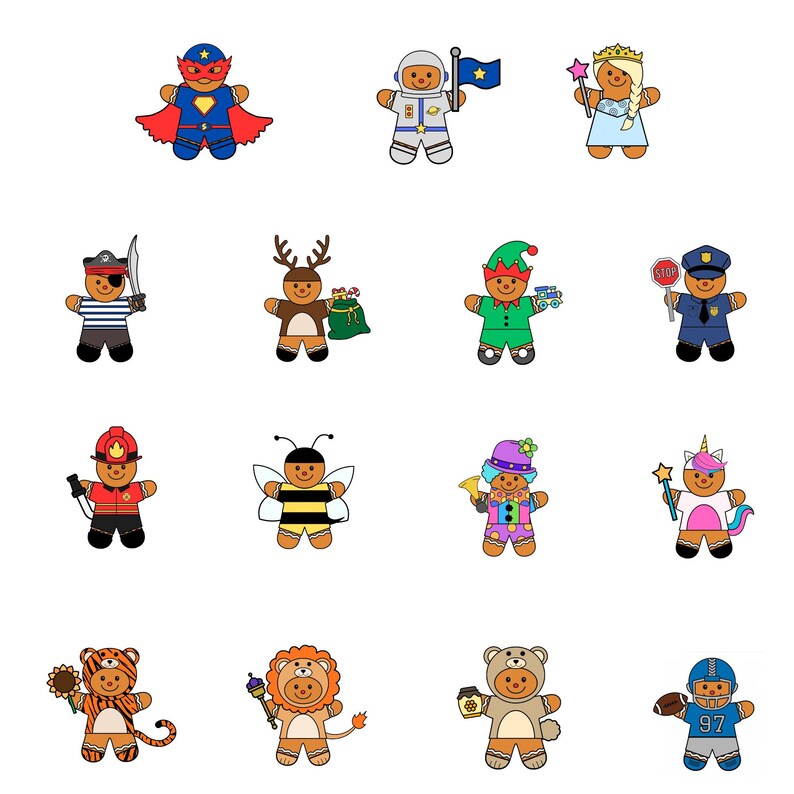 Disguise a Gingerbread Activity Pack - Color, Cut, and Paste. 15 ...