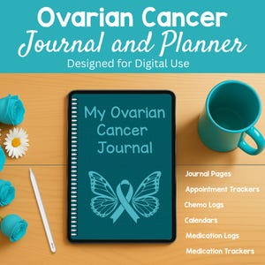 Ovarian Cancer Digital Journal & Planner: Survivor-Made, iPad GoodNotes (Hyperlinked PDF Download)