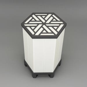 Hex Lamp | Modern Minimalist 3D Printed LED Lamp | Desk, Bookshelf, or Bedside Light | Home Decor | Office Decor | Original Design