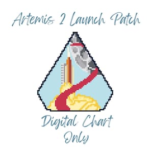 PDF FICHIER NUMÉRIQUE Artemis 2 Patch broderie/tableau de point de croix