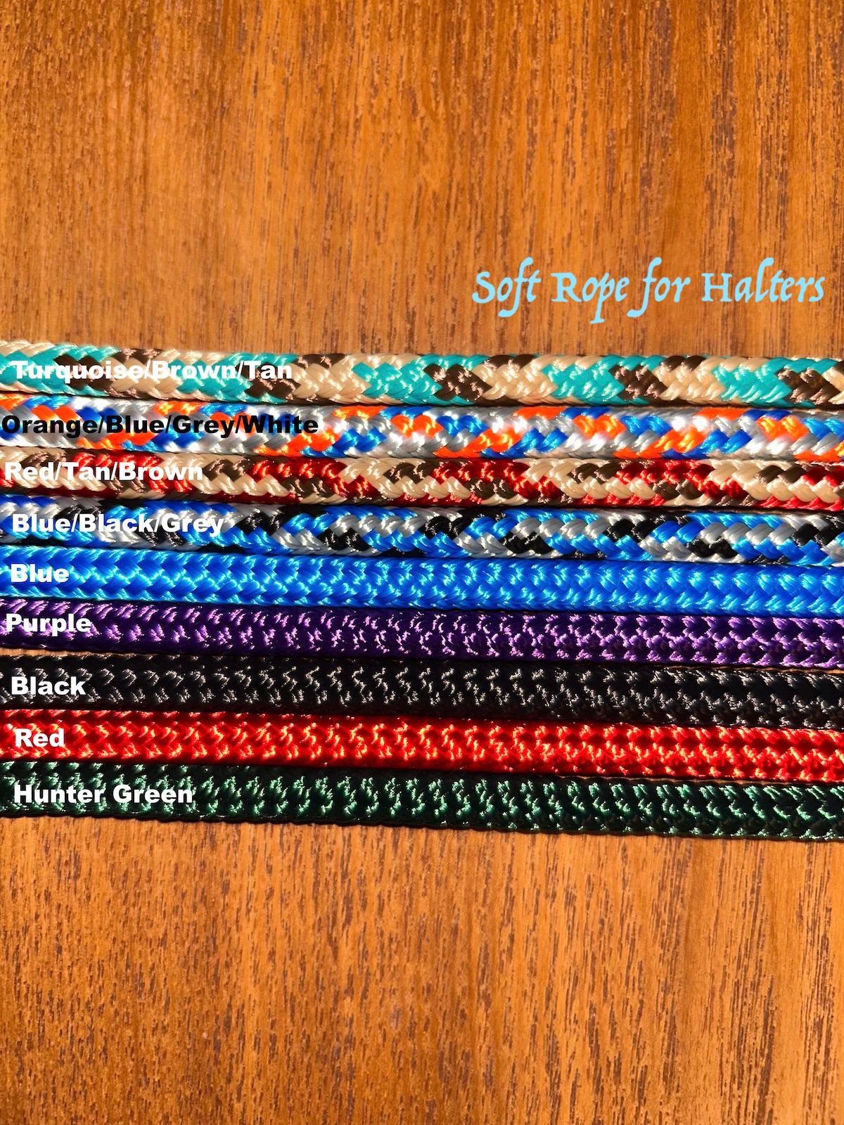Polyester Rope Equine Equine Stiff or Soft Polyester Halter Cord 1/4
