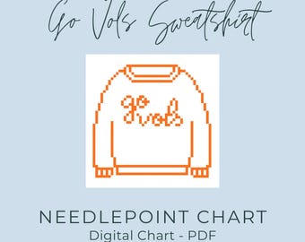 GO VOLS Digital (PDF) Needlepoint Pattern
