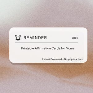 Daily Affirmations for Moms – Printable Self-Care Journal Page (PDF + Editable Canva Template) | Instant Download