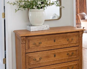 Antique Pine 3 Drawer Dresser | European Cottage Chest