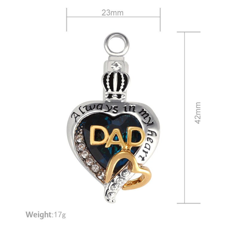 DAD Cremation Jewelry Pendant Urn Charm for Girl Women Urn Etsy