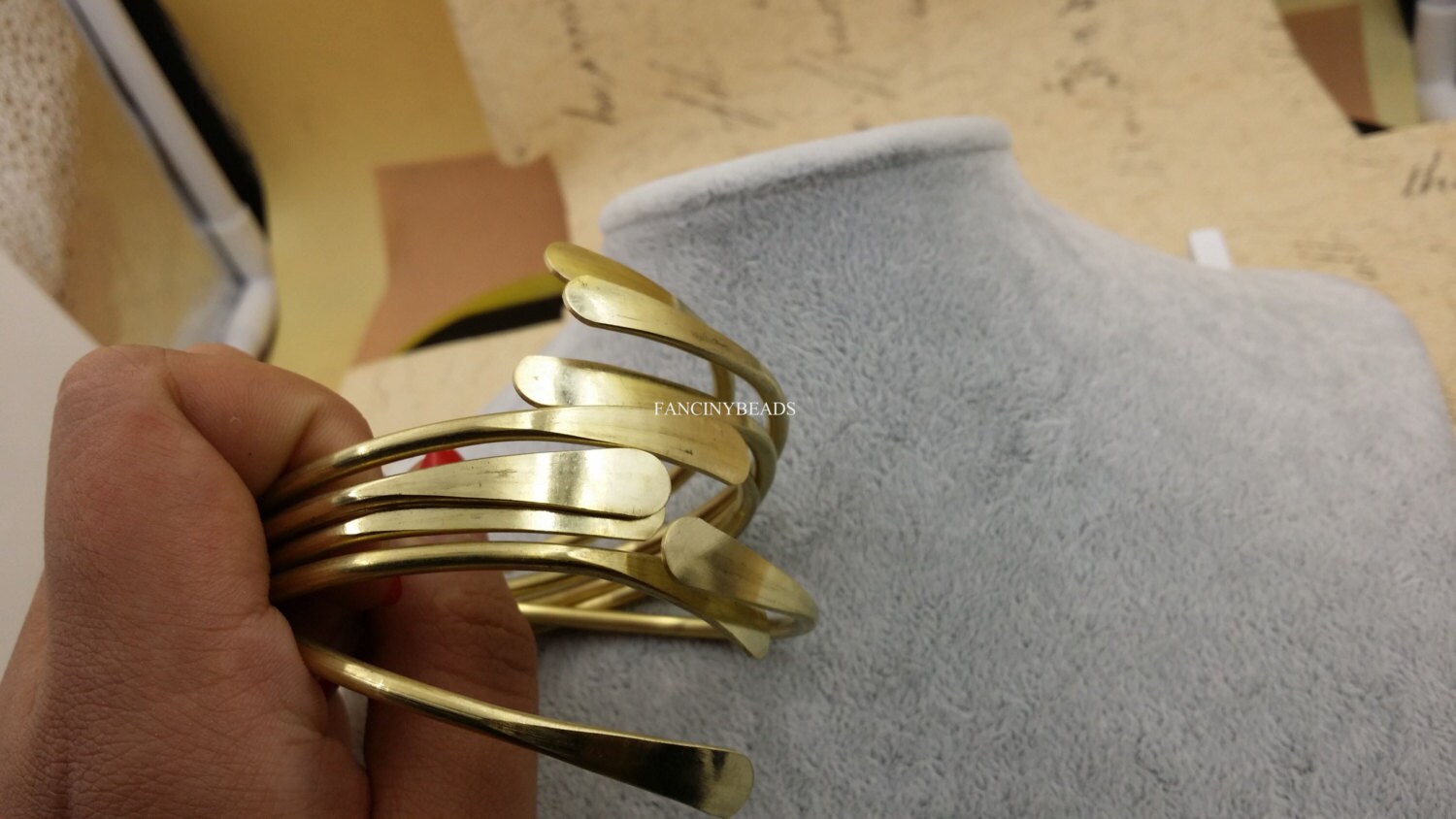 Wholesale-20 pcs blank Brass Stacking Bangles  Brass Stacking Bangles…