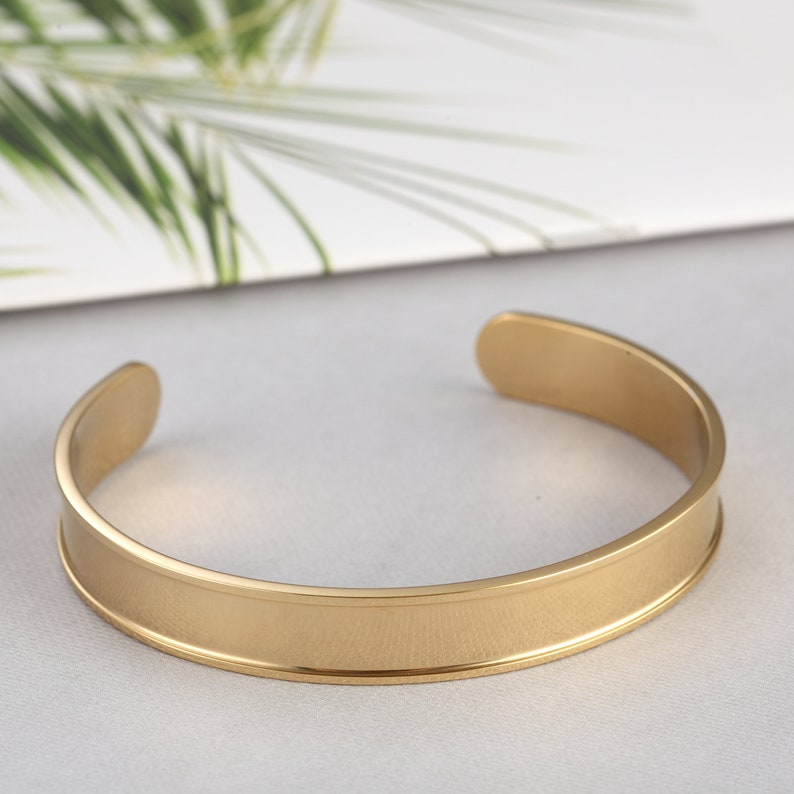 8mm wide 5 pcs high polished stainless steel bracelet blanks Etsy