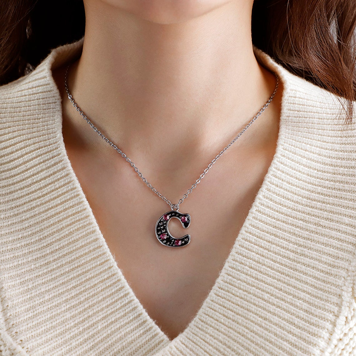 Personalized Initial Charm Initial Pendant Letter Charm Etsy