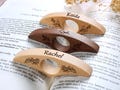 Personalized Thumb Book Page Holder - Customizable Name Bookmark - Thumb Reading Wood Ring - Handmade Gift for Book Lovers product logo