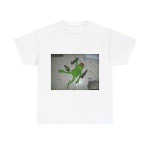 Kermit the Frog Unisex Heavy Cotton Tee, Funny Graphic T-Shirt, Gift for Animal Lovers, Casual Wear, Birthday Present
