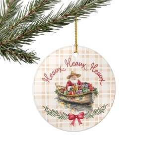 Cajun Santa Ceramic Ornament – Louisiana Christmas Decor image 4