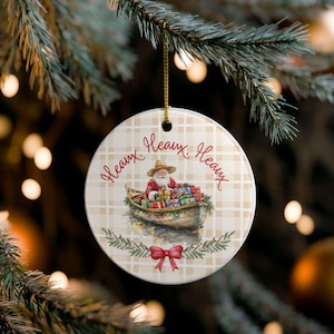 Cajun Santa Ceramic Ornament – Louisiana Christmas Decor image 1