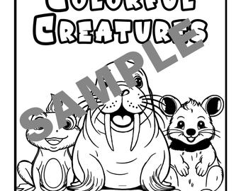 CREATURE COLORATE - Libro da colorare sugli animali per bambini: curiosità e pronunce (PDF stampabile)