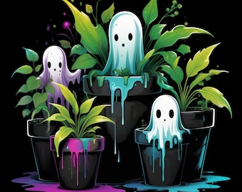 Haunted House Plants PNG, Spooky Season, Halloween (Digital Download)