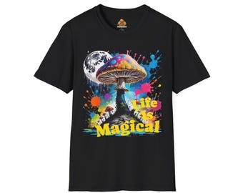 Camiseta unisex de hongos mágicos, hongos psicodélicos, estilo hippie