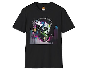 Maglietta Frankenstein, maglietta di Halloween con mostro spettrale, abbigliamento da film horror