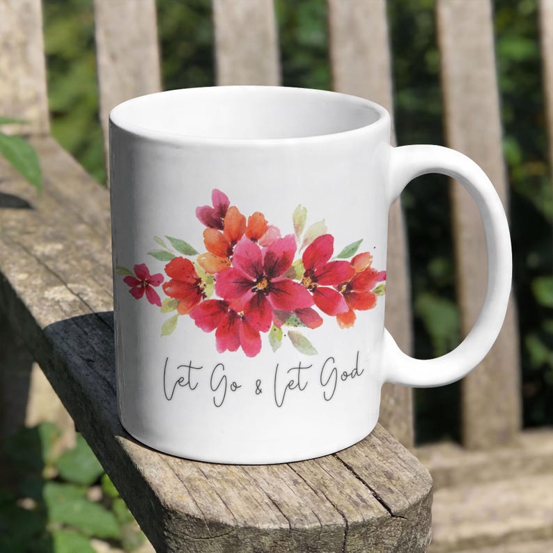 Floral Scripture Mug | Hand-Painted Watercolor Design Coffee Cup image 2
