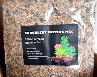 2.5LBS/5LBS Super Blend Cactus & Succulent Soil Mix ,Easy to take root. 100% Premium Granular Soil- Medium Grain