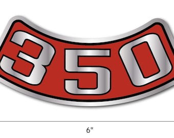 New 350 Air Cleaner Decal Sticker for Chevrolet C10 Corvette GMC Classic GM USA