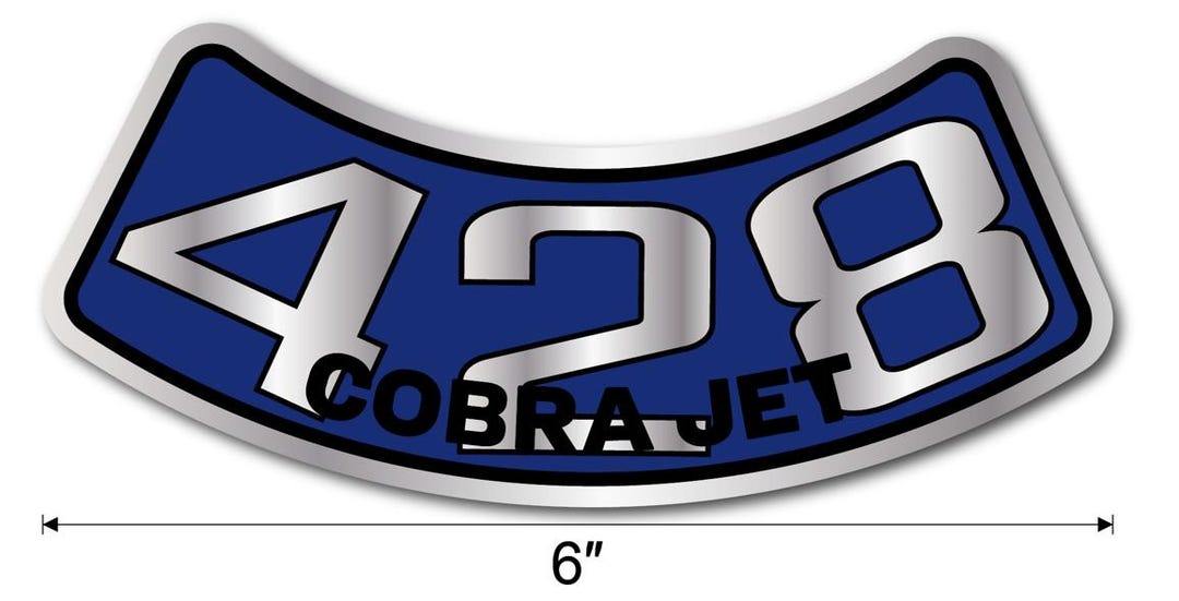 当時物CELT COBRA ステッカー 楕円形 New 428 COBRA JET Air Cleaner Decal Bumper Sticker for Ford