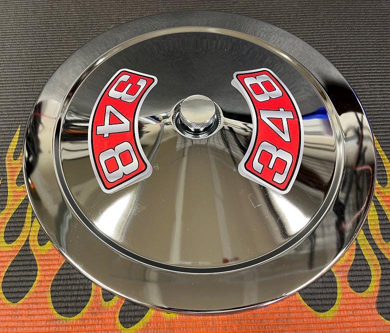 New 348 Air Cleaner Engine Decal Sticker for Chevrolet Classic GM USA ...