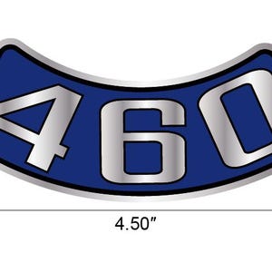 4.5" NEW 460 Air Cleaner Decal Bumper Sticker for Ford Classic FOMOCO USA