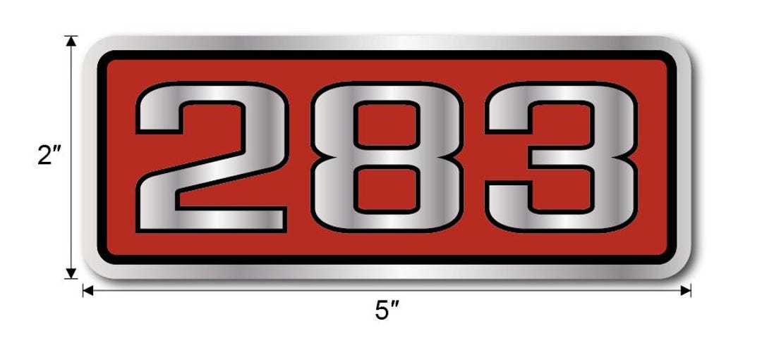 New 283 Air Cleaner Decal Sticker for Chevrolet C10 Corvette GMC ...