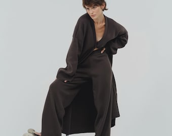 Maxi Knit Cardigan – Long Cotton Oversized Sweater Coat