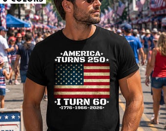 L'America compie 250 anni, io ne compio 60. Maglietta patriottica "Nato nel 1966". 1776 2026