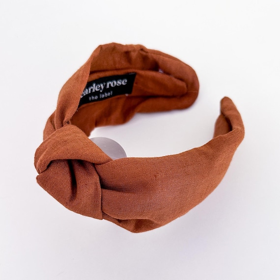 Brown Canvas Headband - New! Amazon.com : VELSCRUN 2 Pack Satin Wide Knotted Headbands  main image 4