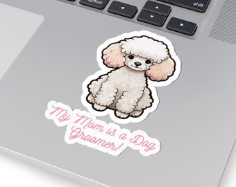 Poodle Mom Sticker, Dog Groomer Gift, Laptop Decal