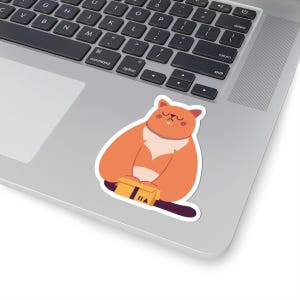 Cute Cat Kiss-Cut Stickers | Adorable Cat Design for Laptops, Notebooks, Phone Cases, Gifts, Cat Lovers