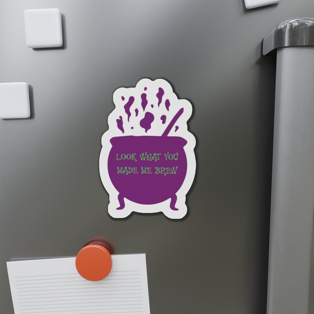 Halloween Witch Cauldron Magnet: Spooky Kitchen Decor - Etsy