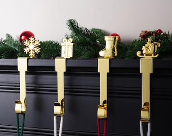 Christmas Stocking Holder, Stocking Hanger Hook, Mantle Stocking Holder, Christmas Fireplace Hook, Stocking Holder, Christmas Home Decor