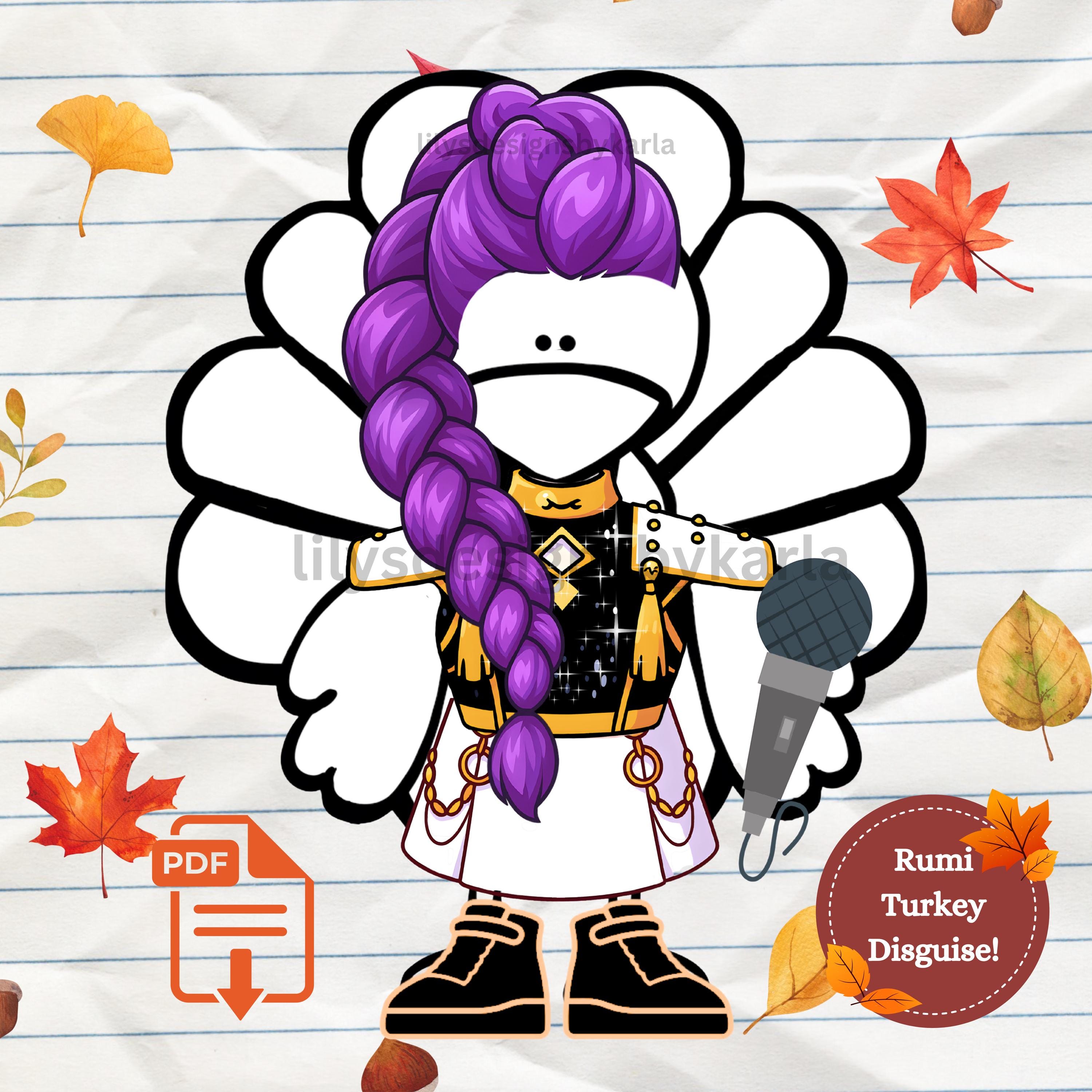 kpop rumi turkey disguise, rumi turkey disguise (instant download