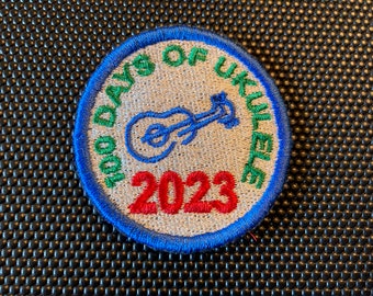 One Hundred Days Of Ukulele 2023 Merit Badge - Embroidered