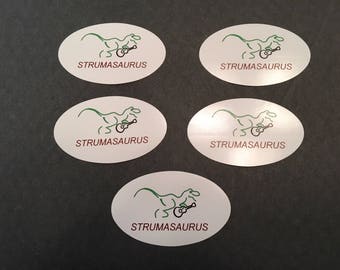 Strumasaurus Dino Uke Sticker - Set of 5