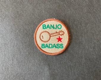 Banjo Badass Merit Badge - Embroidered