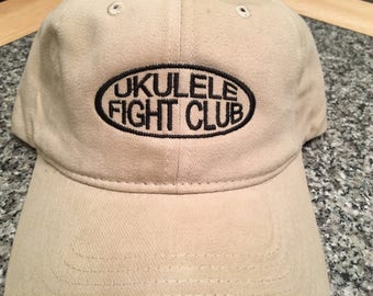 Ukulele Fight Club Embroidered Hat - Free Uke On Board Sticker