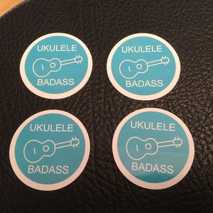 Ukulele Badass Stickers - Set of 4