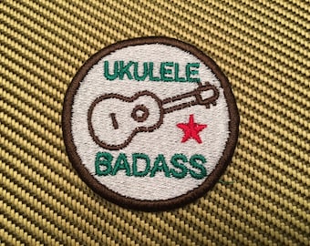 Ukulele Badass Merit Badge - Embroidered